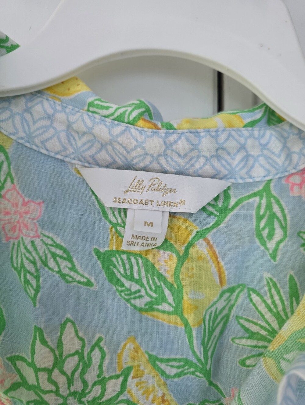 Lilly Pulitzer Mint and Yellow Floral V-Neck Tunic - Picture 3 of 3